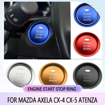 Автомобильный Стайлинг Кольцо Для Автоматического Запуска Двигателя Без Ключа Чехол для Mazda Axela CX-4 CX-5 Atenza Автомобильная Кнопка Украшения Внутренней Крышки