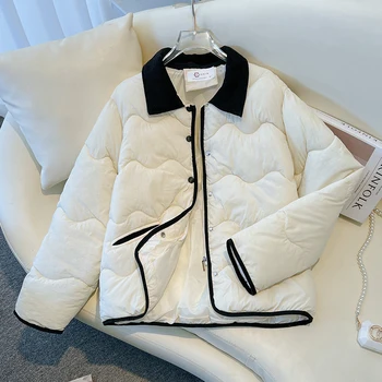 CRRIFLZ Новая Женская Осенне-зимняя однотонная Шикарная куртка на пуговицах в стиле пэчворк для дам, модное Элегантное Короткое теплое пальто