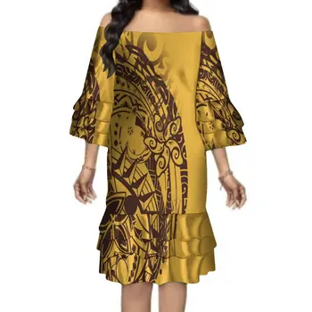 Летнее гавайское повседневное вечернее платье, свободная многоярусная юбка, Темпераментное вечернее платье, платье из качественной ткани для банкета
