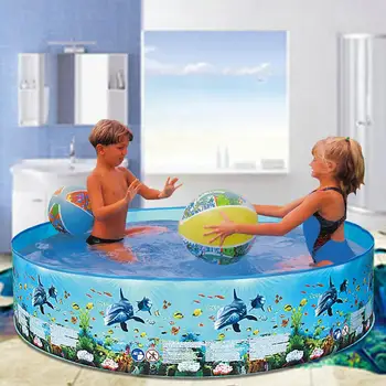 Открытый Круглый Детский бассейн для водных игр Летняя Детская Пластиковая ванна