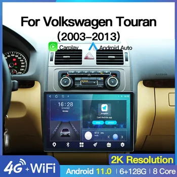 Автомобильный радиоприемник с 13,1-дюймовым экраном Android, видеоплеер для Volkswagen VW Touran 2003-2013 Jetta MK7, Gps-навигация, 2 Din Carplay
