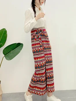 2023 тайская юбка средней длины в этническом стиле, женская юбка средней длины dai с цельнокроеной юбкой-оберткой на шнуровке, юбка разных цветов