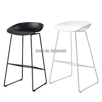 Скандинавский железный барный стул креативный барный стул с высокой ножкой молочный чай стойка регистрации барный стул с высокой ножкой простой модный барный стул