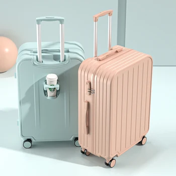Новые чемоданы на колесах, чемодан на тележке для багажа, женский Универсальный чемодан для студентов, Немой 24-дюймовый Посадочный код для путешествий, мужской чемодан