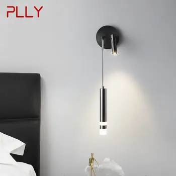 PLLY Современный Черный Медный Прикроватный Светильник LED Simply Creative Brass Wall Lamp для Домашней Гостиной