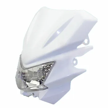 Белая мотоциклетная фара для Honda Kawasaki Suzuki Yamaha, изготовленный на заказ байк KDX