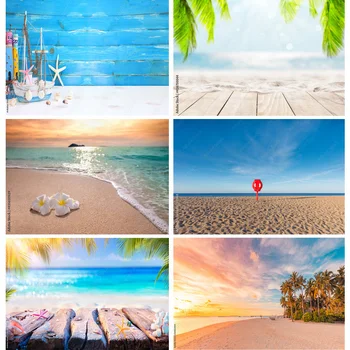 Тропическое море, пляж, Пальмы, Фон для фотосъемки, Природные Живописные Фотофоны, Фотосессия, Фотостудия 211227-HHB 16