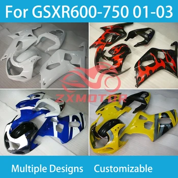 Комплект Обтекателей для SUZUKI K1 GSXR 600 750 01 02 03 Байк Мотоцикл Пластиковые Обтекатели GSXR600 GSXR750 2001 2002 2003