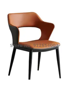 Легкий Роскошный Обеденный стул Nordic Home Сетчатый Красный Современный минималистичный Офис Для переговоров Ресторан С подлокотником спинкой Обеденный стол