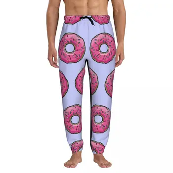 Мужские спортивные штаны для бега трусцой Pink Donut с карманами, спортивные брюки с открытым низом