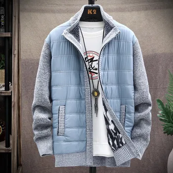 2023 Осенне-зимний мужской свитер, модный вязаный кардиган, мужской свитер высокого качества, корейская повседневная куртка, мужской свитер на молнии 8806