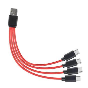 573A Прочный 4 в 1 преобразующий USB-шнур Type-C, зарядка для телефона, провод для быстрой зарядки, 4 порта