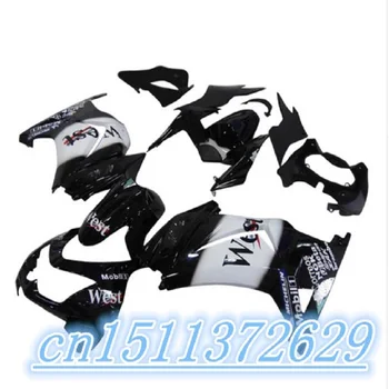 Dor-Черный, белый ЗАПАД для Kawasaki Ninja 250r комплект обтекателей 2008-2014 EX250 2009 2010 2011 2012 ZX 250 комплекты обтекателей запчасти