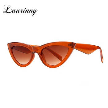 Солнцезащитные очки LAURINNY Vintage Cat Eye 2023 Модные роскошные дизайнерские очки с оттенками формы, солнцезащитные очки UV400 от элитного бренда