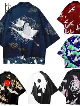 Японское Кимоно, Кардиган, Рубашка для косплея, Блузка, Японская Юката, Женское Летнее Пляжное Кимоно, Модная одежда для фотосъемки