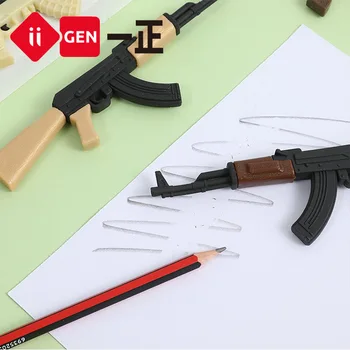 24шт канцелярских принадлежностей, многофункциональный ластик, обучающая игрушка, комбинация практических возможностей, резиновая сборка, винтовка Ak47, ластик в подарок