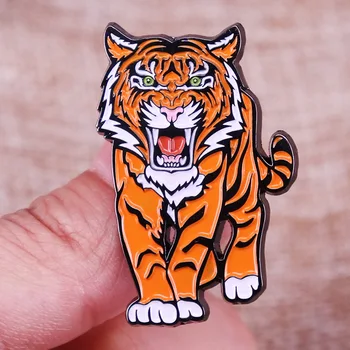 Булавка с тигровой эмалью, значок животного, брошь для ювелирных изделий