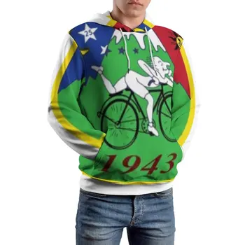 Свободные толстовки Albert Hoffman Bicycle Day 1943 Cycle Lsd Trip Acid Day Эстетичный пуловер с капюшоном с длинным рукавом, повседневный топ Оверсайз
