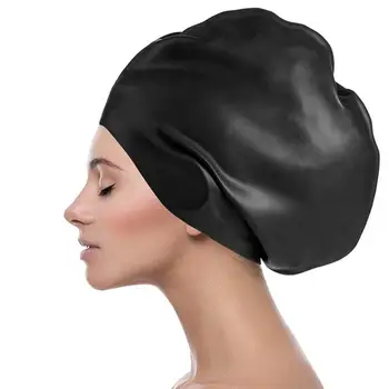 Силиконовая шапочка для плавания, сохраняющая волосы сухими, Портативные, легко надеваемые шапочки для плавания, шапочка для плавания для женщин