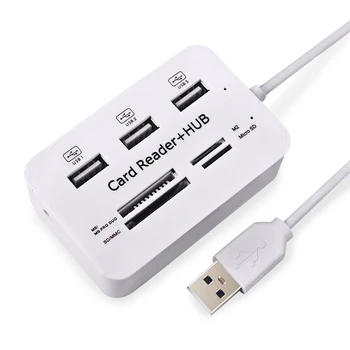 Концентратор Кард-ридер All In One USB-Адаптер Для Портативного ПК
