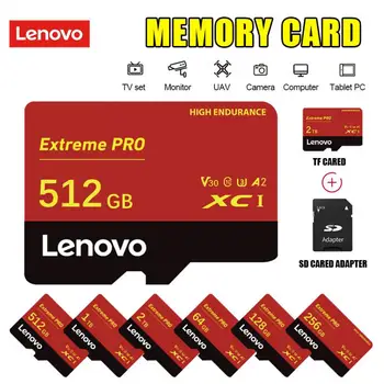 Lenovo 2TB SD /TF Флэш-карта памяти 1TB 512GB 256GB Micro TF SD-Карта 128 ГБ 64 ГБ 32 ГБ cartao de memoria Driving recorder Камера