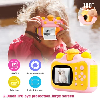 Детская мини-камера, цифровая камера высокой четкости, развивающие игрушки, 2,4-дюймовый HD IPS экран, записывающая видеокамера, подарок для детей