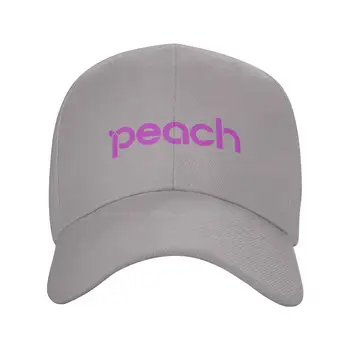 Персиковая авиационная кепка с графическим логотипом бренда, высококачественная джинсовая кепка, вязаная шапка, бейсболка