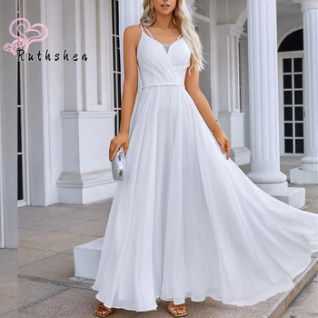 Белые шифоновые свадебные платья для женщин 2023, Летние Пляжные богемные платья для новобрачных Fpr, Невеста
