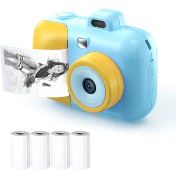 2.7K Cute Kids Instant Camera 42-Мегапиксельная Детская Цифровая Камера Childeren Instant Print Camera с 2,4-дюймовым IPS-экраном и 16-кратным Цифровым зумом