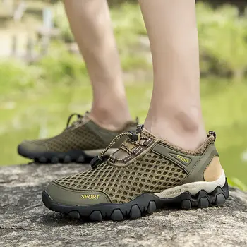 Дышащие кроссовки Мужская обувь 2022 Модная обувь для мужчин Альпинистская походная обувь Мужские уличные пляжные кроссовки для ходьбы босиком