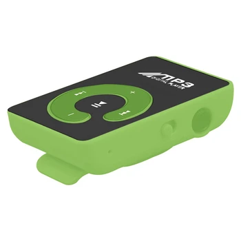 3X мини-зеркальный USB-цифровой Mp3-плеер с поддержкой 8 ГБ SD TF-карты зеленого цвета