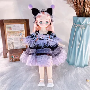 Кукла Bjd высотой 30 см, полный комплект, 1/6 аниме, комическое лицо, красивое платье, макияж, детская игрушка, подарок принцессы на День рождения
