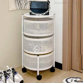 Белые Мобильные Тумбочки Nordic для хранения в спальне, Многофункциональная Прикроватная тумбочка для ванной комнаты, выдвижной ящик, полка для мебели Meuble XY50BT