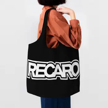 Сумки для покупок с логотипом Recaros, женские холщовые сумки для покупок на плечо, сумки большой емкости, сумки для фотографий,