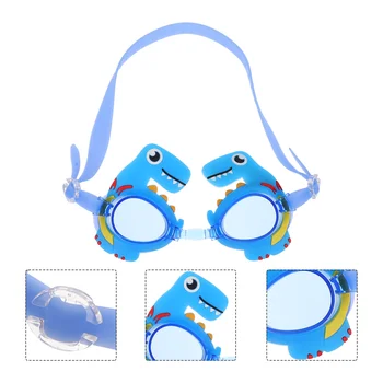 Плавательные очки для детей, водонепроницаемые противотуманные очки с животными, Силиконовое оборудование PC Baby