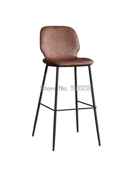 Барный стул легкий роскошный железный арт ретро современный простой барный стул Nordic Home Restaurant задний барный стул