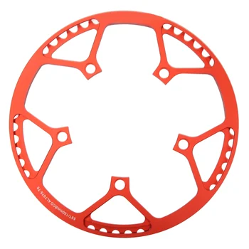 Точное размерное колесо для складного велосипеда 56 Т, легкое кольцо для цепи для складного велосипеда из алюминиевого сплава, красное 130BCD, прочное для замены
