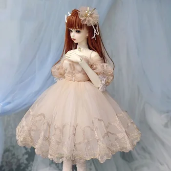Кукольная одежда для 1/3 1/4 Bjd/SD /mdd Одежда для переодевания куклы Элегантное пышное платье-юбка Игрушки для девочек своими руками Подарочные аксессуары для кукол