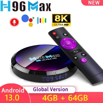 НОВЫЙ H96 MAX RK3528 Smart TV Box Android 13 Core Cortex TVBox 4G 64G 32G WiFi6 Двойной Wifi 4K 8K 2023 Медиаплеер Телеприставка 2013
