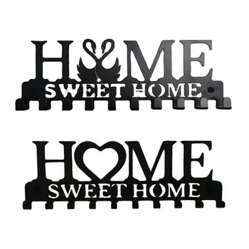 Металлический Брелок для ключей Sweet Home, Крючки-Органайзер, Настенный Стеллаж для прихожей, Входной двери, Кухни, прихожей, Гаража, Прихожей