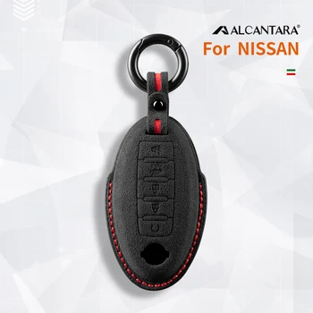 Чехол Для Автомобильных Ключей из Алькантары Для Nissan Altima Maxima Murano Sentra Versa Titan Leaf Juke Quest Elgrand NV200