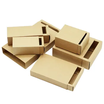 новая Подарочная коробка из Крафт-бумаги Розничная Продажа Черная Коробка из Крафт-бумаги Подарочная упаковка Банка питания для рукоделия Картонные Коробки для ювелирных изделий