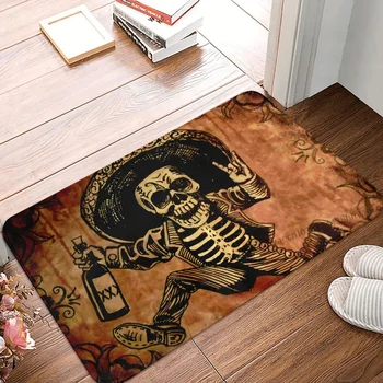 Нескользящий коврик для ванной Posada Day Of The Dead, кухонный коврик с сахарным черепом, приветственный ковер, домашний декор с рисунком