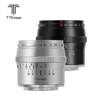 TTArtisan 50 мм F1.2 Объектив камеры с ручной Фокусировкой APS-C для SONY E FUJI X Canon M Panasonic Olympus M43 Черно-Серебристый Объектив