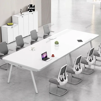 Большие Столы для совещаний Длинные Простые Офисные Столы в Современном сочетании Для Переговоров Mesa Escritorio Рабочее Оборудование QF50OD