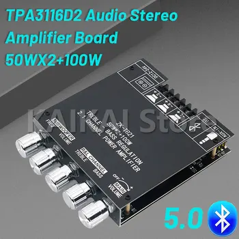 ZK-TB21 TPA3116D2 Bluetooth 5.0 Плата Усилителя сабвуфера 50WX2 + 100W 2.1-Канальный Аудио Стерео Усилитель Мощности Плата басового усилителя