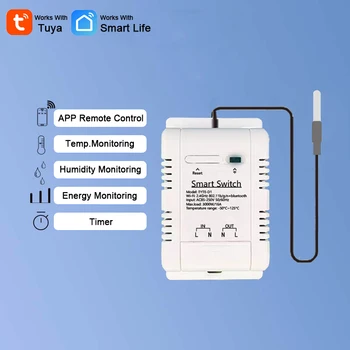 TH16 Tuya Smart Huminity Датчик Температуры Wifi Переключатель Энергопотребления Ваттметр Монитор для Термостата, Alexa RF433 Пульт Дистанционного Управления