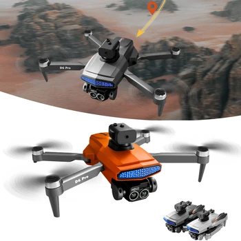 Новый Бесщеточный Дрон D6 Pro HD С Двойной ESC Камерой 540 ° Для Обхода Препятствий С Оптическим Потоком Наведения Складной Квадрокоптер RC Игрушки Dron