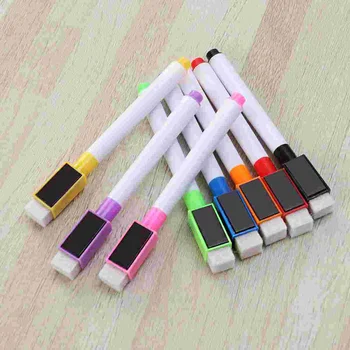 8 шт. многофункциональных красочных портативных мини-маркеров, 8 цветных магнитных ручек для белой доски, маркеры сухого стирания