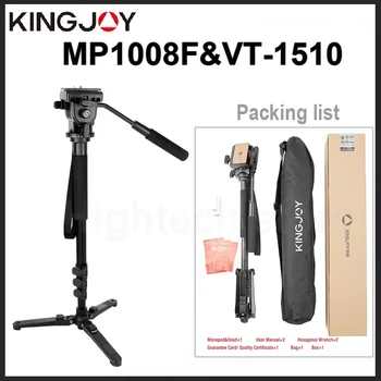 Kingjoy MP1008F Set Профессиональный набор моноподов для всех моделей зеркальных фотокамер, штатив-трипод для фотокамер Para Movil, гибкий каркас для стативных зеркальных фотокамер